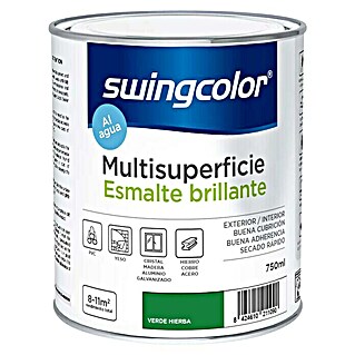 swingcolor Esmalte de color Multisuperficie (Verde hierba, 750 ml, Brillante)