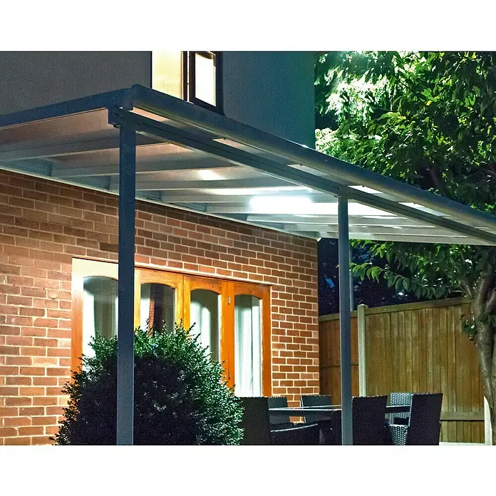 Palram – Canopia Lámpara fluorescente LED - 10 W, 1,8 x 67 x 0,7 cm - Elegante cubierta de patio con un marco robusto y techo translúcido para agradables horas al aire libre.