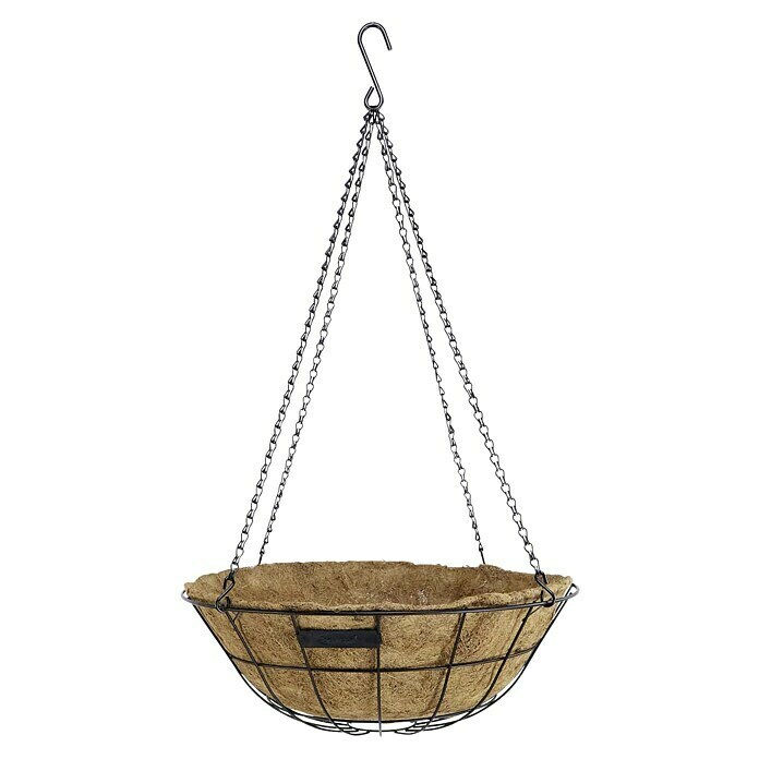 Bellissa Blumenampel Hanging Basket inkl. Einsatz (Ø x H: 55 x 20 cm, Metall, Schwarz) | BAUHAUS