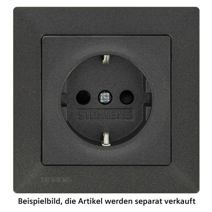 Siemens DELTA Mega Steckdose SIE039475 (Carbon Metallic, Glänzend, 16 A, Unterputz) | BAUHAUS