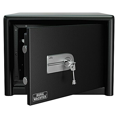Burg-Wächter Möbeltresor Combi Line CL 410 K (Gepanzertes Sicherheits-Doppelbartschloss, L x B x H: 380 x 435 x 320 mm, Schwarz)