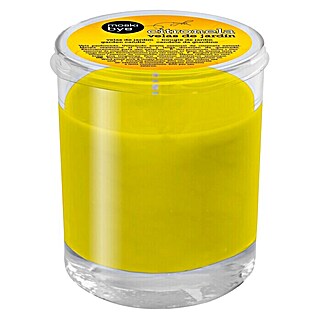 Vela de citronela en vaso de cristal (Amarillo)