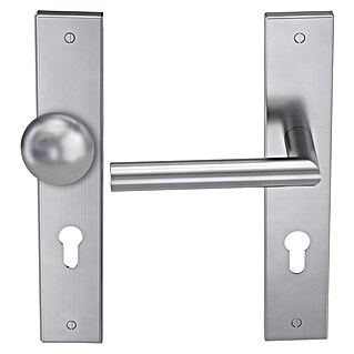 Diamond Doors Modern Wechselgarnitur Iowa (Türstärke: 38 mm - 45 mm, Edelstahl, DIN Anschlag: DIN-L)