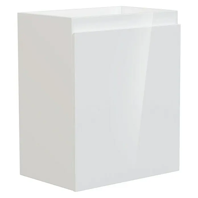 Camargue Espacio Waschtischunterschrank - 50 x 33 x 60 cm, Gama weiß glänzend - Ein hochglänzender, weißer Waschtischunterschrank mit einer modernen, minimalistischen Gestaltung. Ideal für stilvolle Badezimmer.