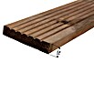 Terrassendiele (Kiefer, 300 x 14,5 x 2,8 cm, Farbe: Teak)