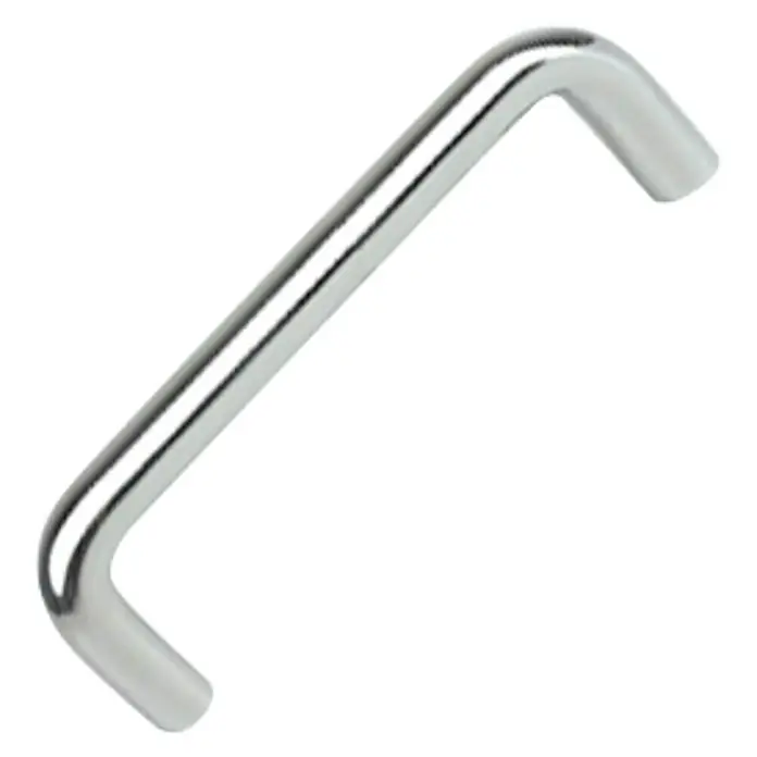 Nesu Tirador para muebles 64601 - L x An x Al: 10,4 x 2,8 x 0,8 cm, Acero, Cromo, Distancia entre orificios: 96 mm - Manija cromada para muebles o puertas de armarios, ideal para interiores modernos, gracias a su forma elegante y acabado brillante.