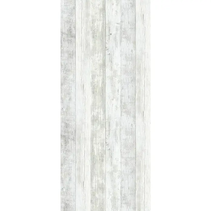 Grosfillex Panel de pared G Life Siberie - 260 x 35 cm, Pino gris - Paneles de madera verticales claros en blanco con sutil grano y desgaste, mezclando estéticas rústicas y modernas. Ideal para revestimientos de pared.