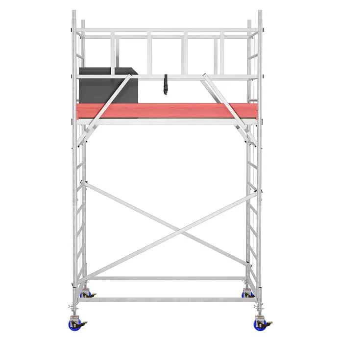 Krause ProTec XXL Rollgerüst Breitaufbau - Arbeitshöhe: 4,3 m, Belastbarkeit Plattform: 480 kg