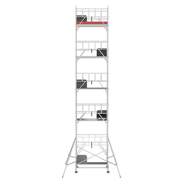 Krause ProTec XXL Rollgerüst BreitaufbauArbeitshöhe: 11,3 m, Bühnengröße: 2 x 1,2 m, Belastbarkeit: 200 kg/m²