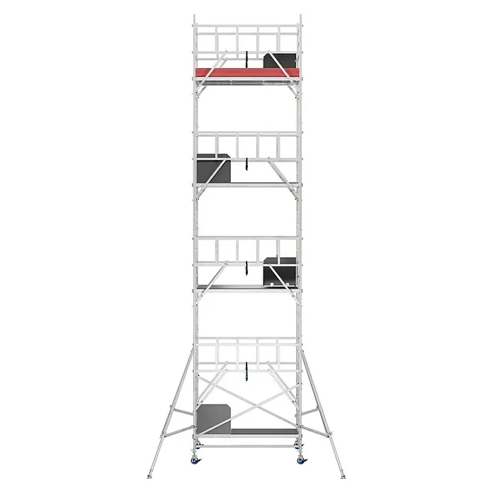 Krause ProTec XXL Rollgerüst BreitaufbauArbeitshöhe: 9,3 m, Bühnengröße: 2 x 1,2 m, Belastbarkeit: 200 kg/m²
