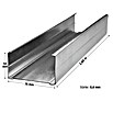 Probau CW-Standprofil (3.000 x 75 x 50 mm, Stahlblech)