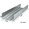Probau UW-Rahmenprofil (3.000 x 50 x 40 mm, Stahlblech)