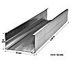 Probau CW-Standprofil (2.600 x 75 x 50 mm, Stahlblech)