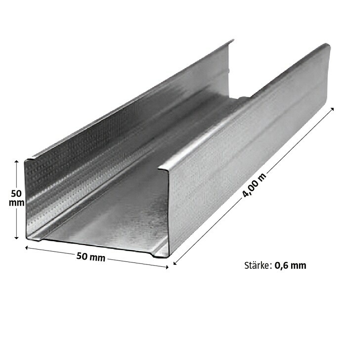 Probau CW-Standprofil (4.000 x 50 x 50 mm, Stahlblech)