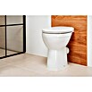 Camargue Spülrandloses Stand-WC Plus 75 2.0 (Mit WC-Sitz, 7,5 cm erhöht, Tiefspüler, Waagerecht, Weiß)