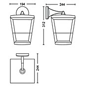 Philips Hue Led-wandlamp voor buiten (1 lampen, 15 W, Lichtkleur: Bont, IP44)