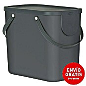 Rotho Sistema de separación de residuos Albula (25 l, Antracita, Cuadrado, Plástico)