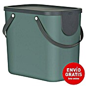 Rotho Sistema de separación de residuos Albula (25 l, Verde muérdago, Cuadrado, Plástico)