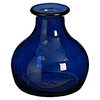 Jarrón Qin (Ø x Al: 19 x 21 cm, Vidrio, Azul)