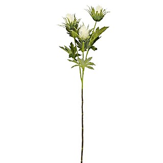 Kunstblume Distel (67 cm, Creme, Kunststoff)