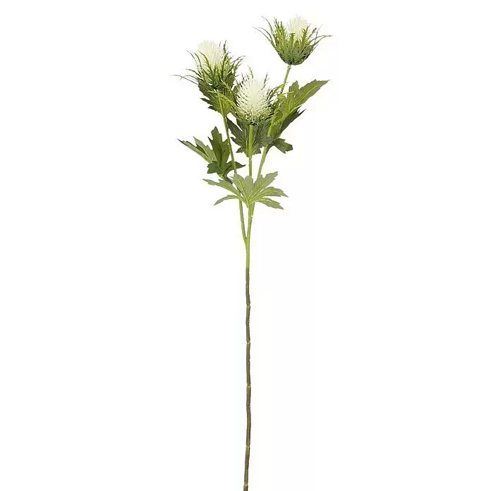 Kunstblume Distel - 67 cm, Creme, Kunststoff - Detailaufnahme