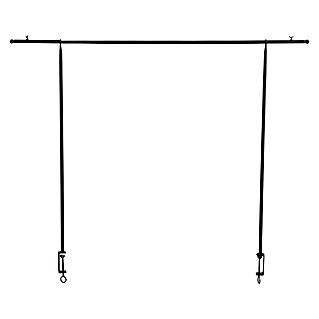 Soporte de mesa para guirnalda (Negro, L x Al: 250 x 119 cm, Metal)