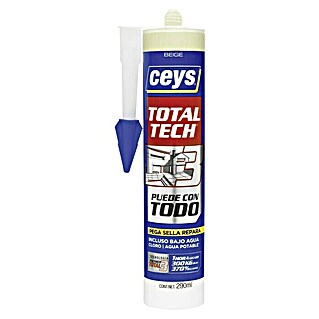 Ceys Adhesivo y sellador Total Tech (Beige, 290 ml)