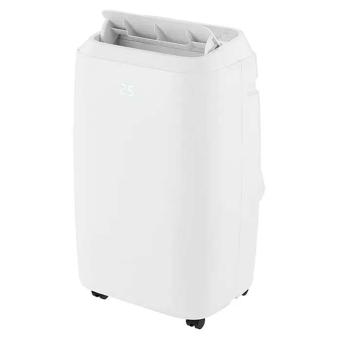 PR Klima Aire acondicionado portátil Helios 3 en 1 - 3.500 W, Tamaño de la estancia: 35 m², Blanco - Un aire acondicionado portátil blanco con pantalla digital y ruedas para facilitar su transporte. Ideal para crear un clima confortable.