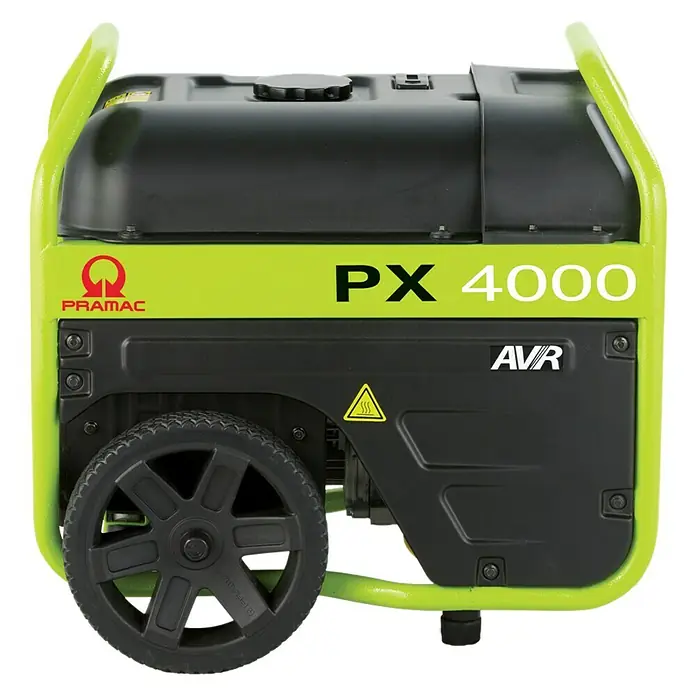Pramac Stromerzeuger PX4000 - 2,3 kW, Tankvolumen: 18,5 l, Verbrauch: 1,29 l/h - Der Pramac PX4000 Stromerzeuger bietet zuverlässige Leistung. Er ist tragbar und ideal für den Einsatz im Freien.