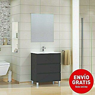Artysan Mueble de lavabo Patri (L x An x Al: 46 x 70 x 85 cm, Negro seda)