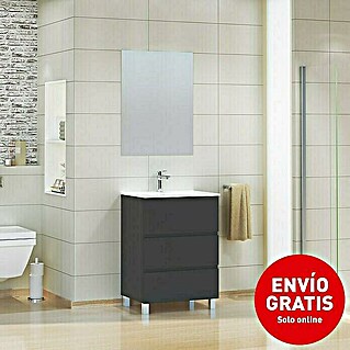 Artysan Mueble de lavabo Patri (L x An x Al: 46 x 60 x 85 cm, Negro seda)