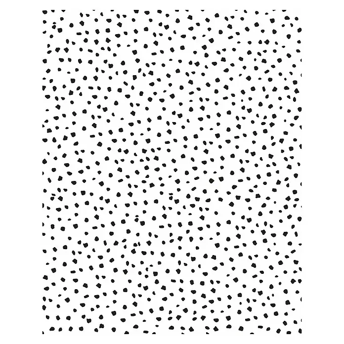 Komar Infinity 2 Fototapete Dipple Dapple - B x H: 200 x 250 cm, Vlies - Abstraktes Muster mit schwarzen, unregelmäßigen Punkten auf weißem Grund. Ein auffälliges Design, ideal für moderne Projekte.