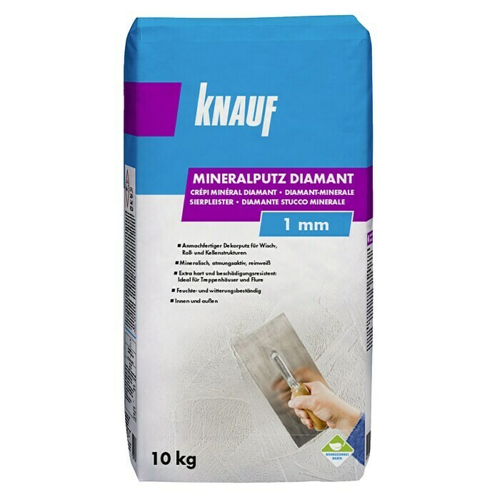 Knauf Mineral-Rollputz Diamant10 kg, 1 mm Front View