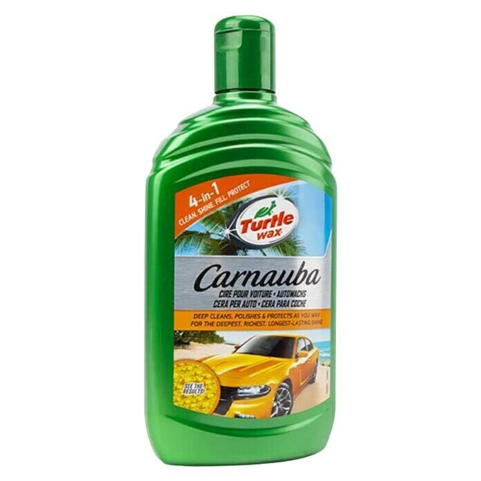 Turtle Wax Limpiador y cera para coches Carnauba (500 ml, Botella)