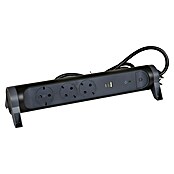 Legrand Base de enchufe múltiple con USB (Negro, Longitud del cable: 1,5 m, IP20, Con interruptor) | BAUHAUS