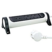 Legrand Base de enchufe múltiple Simple (x 3, Blanco/Negro, Longitud del cable: 1,5 m, IP20, Con interruptor) | BAUHAUS