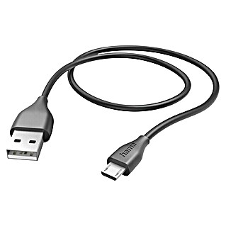 Hama USB-Kabel USB-A / Micro-USB (1,5 m, Schwarz)