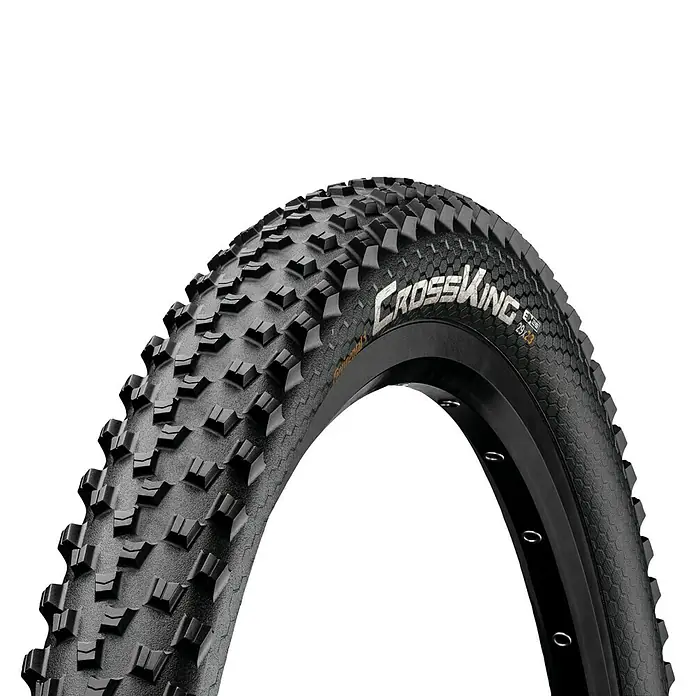Continental Fahrradreifen Cross King 58-622 - 29 ", 2,3 ", Geeignet für: Mountainbike-Räder - Nahaufnahme eines Continental Cross King Mountainbike-Reifens mit deutlichem Profil.