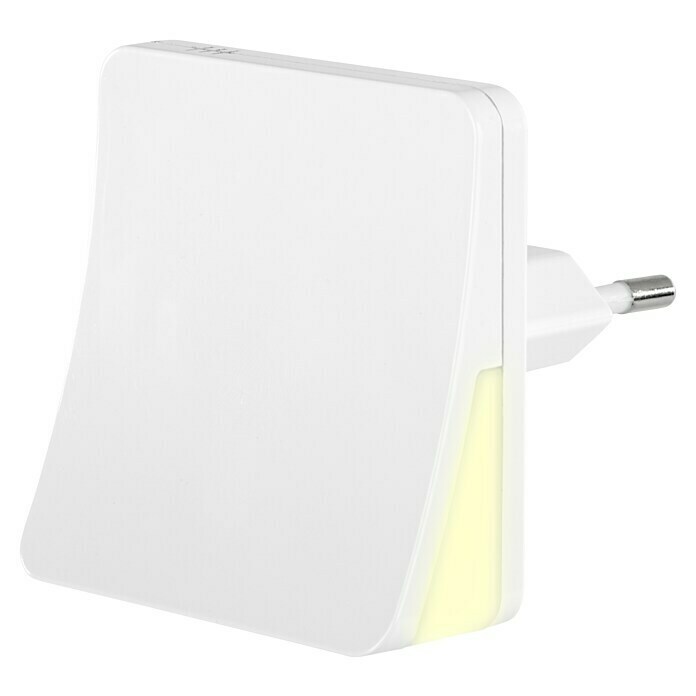 REV LED-Nachtlicht mit USB-Ladegerät (Weiß, Dämmerungsautomatik,  Ladefunktion)