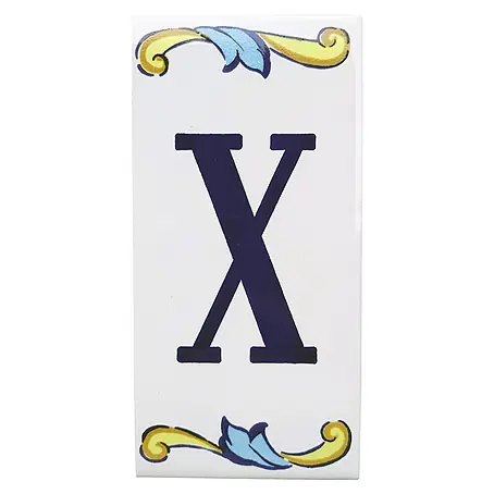 Pavimento cerámico Letra X