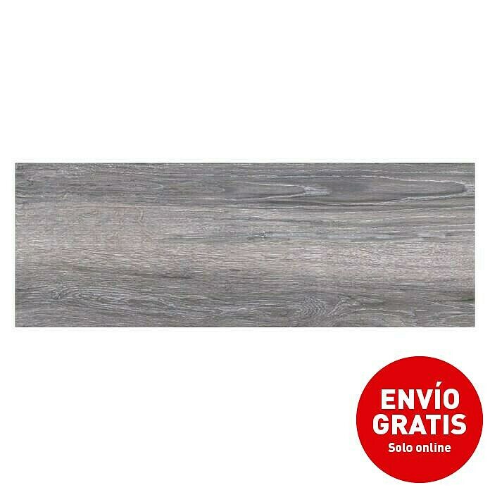 Pavimento cerámico Sándalo (23,5 x 66,2 cm, Gris, Estilo madera)