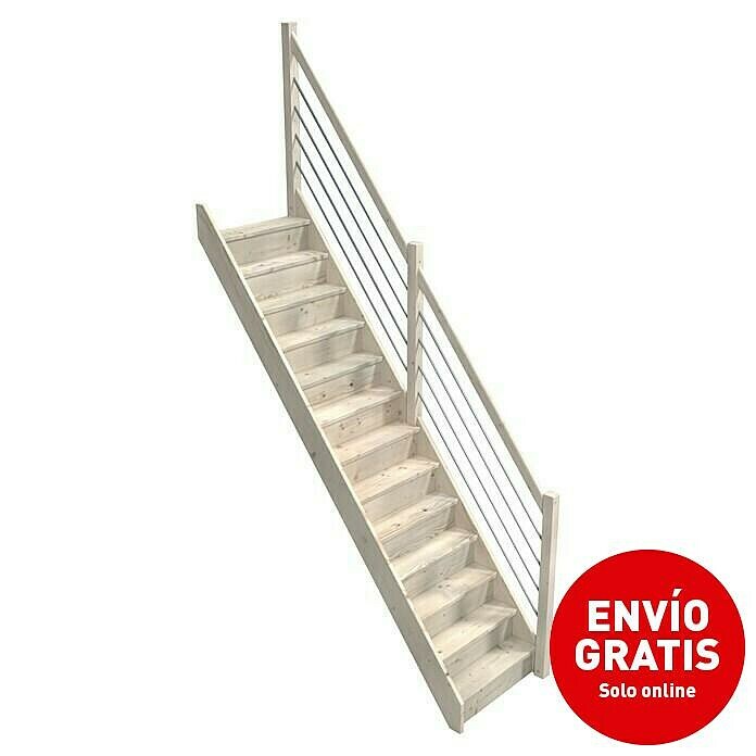 Sogem Escalera principal Trendy Eco (Ancho: 82 cm, Recto, Altura de planta: 280 cm, Abeto) | BAUHAUS