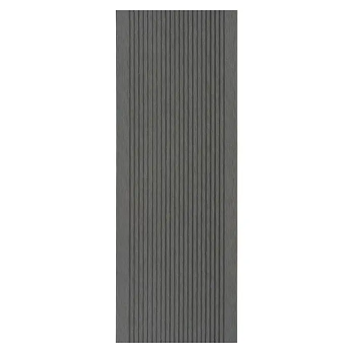 WPC-Terrassendiele Dark Grey - 300 x 13,5 x 2,1 cm, Dunkelgrau - Graue Verbundholz-Terrassendiele mit gerillter Oberfläche, ideal für den Außenbereich, bietet eine dauerhafte und stilvolle Gestaltung.