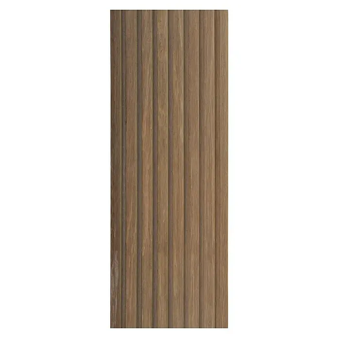 Terrassendiele Premium/Select - Bangkirai, 180 x 14,5 x 2,5 cm, Braun - Nahaufnahme der strukturierten Holzpaneele, ideal für Innenarchitektur und Wandverkleidung, die Wärme und Textur in jeden Raum bringen.