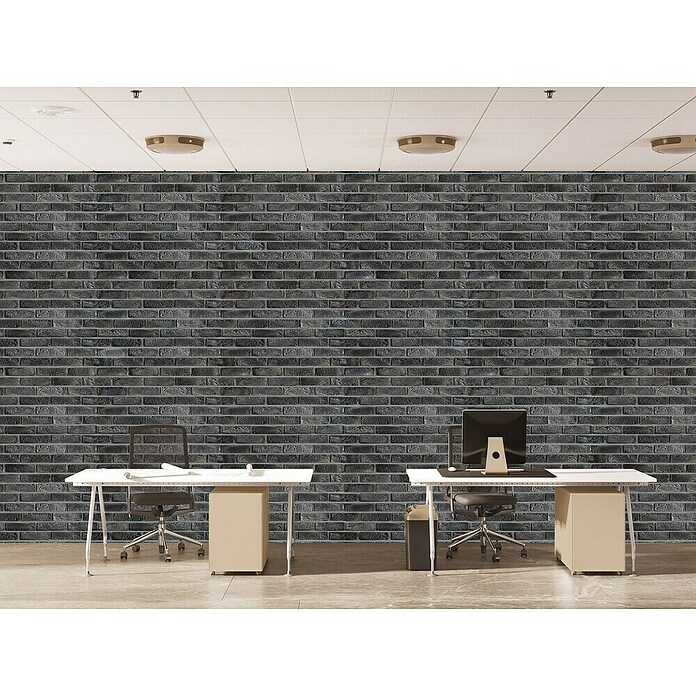 Papel pintado de vinilo Autoadhesivo Arcilla (2,8 m x 90 cm, Antracita) | BAUHAUS