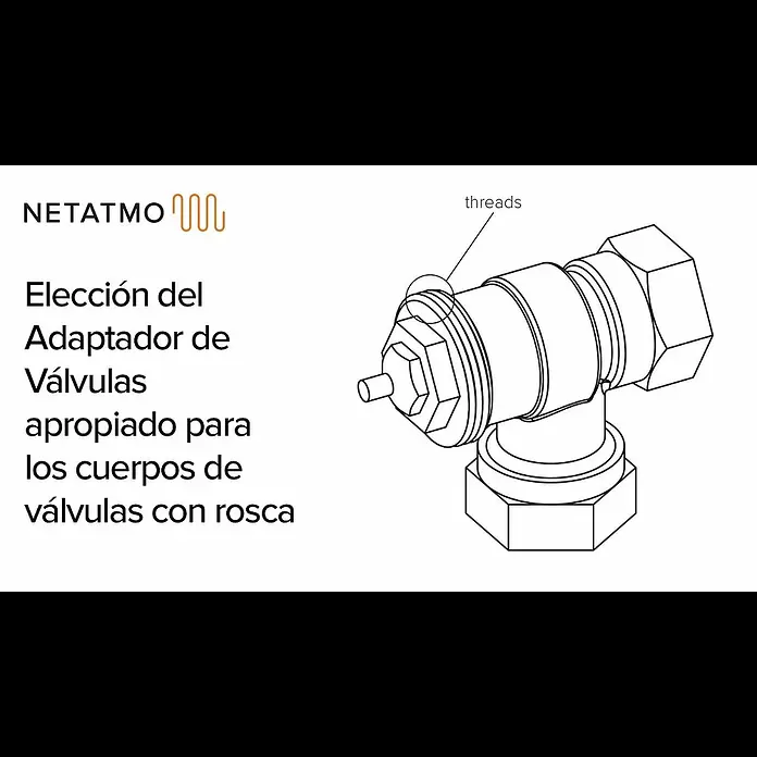 Netatmo Juego de termostato y válvulas - 3 válvulas Netatmo - Adaptador con rosca