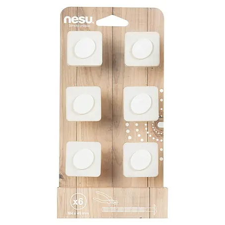 Nesu  Tirador para muebles Cuadrado Shabby 6 uds.