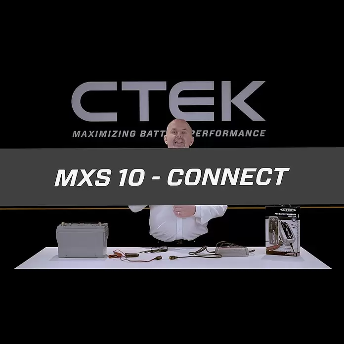 CTEK Automatik-Ladegerät MXS 10 EU - Ladestrom: 10 A, Kapazität: 20 Ah - 200 Ah - CTEK MXS 10 - How to connect
