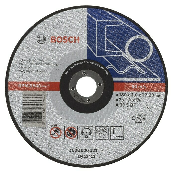 Bosch Professional Doorslijpschijf (Schijfdiameter: 180 mm, Dikte plaat: 3 mm) | BAUHAUS