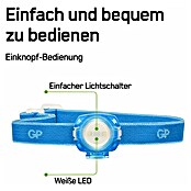 GP Stirnlampe CH31 (Blau, Batteriebetrieben, LED, 40 lm, Kunststoff) | BAUHAUS